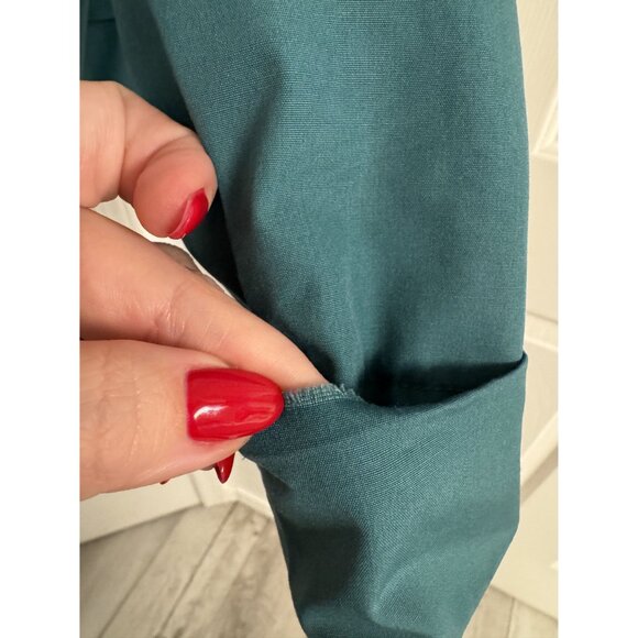 Vintage Altra Womens Hooded Jacket Small Teal & Beige Adjustable Waist & Cuffs - Picture 7 of 8